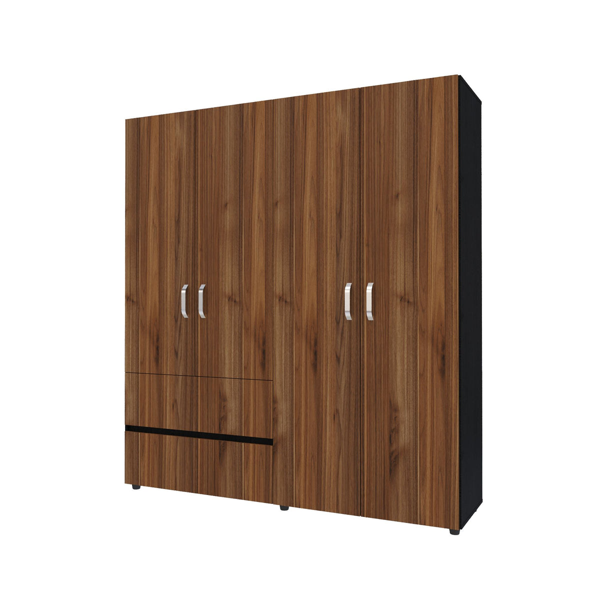 Closet Malabo Gales y Wengue 180x200cm con Dos Cajones y con Tres Compartimientos - CLOSETS | Bylmo