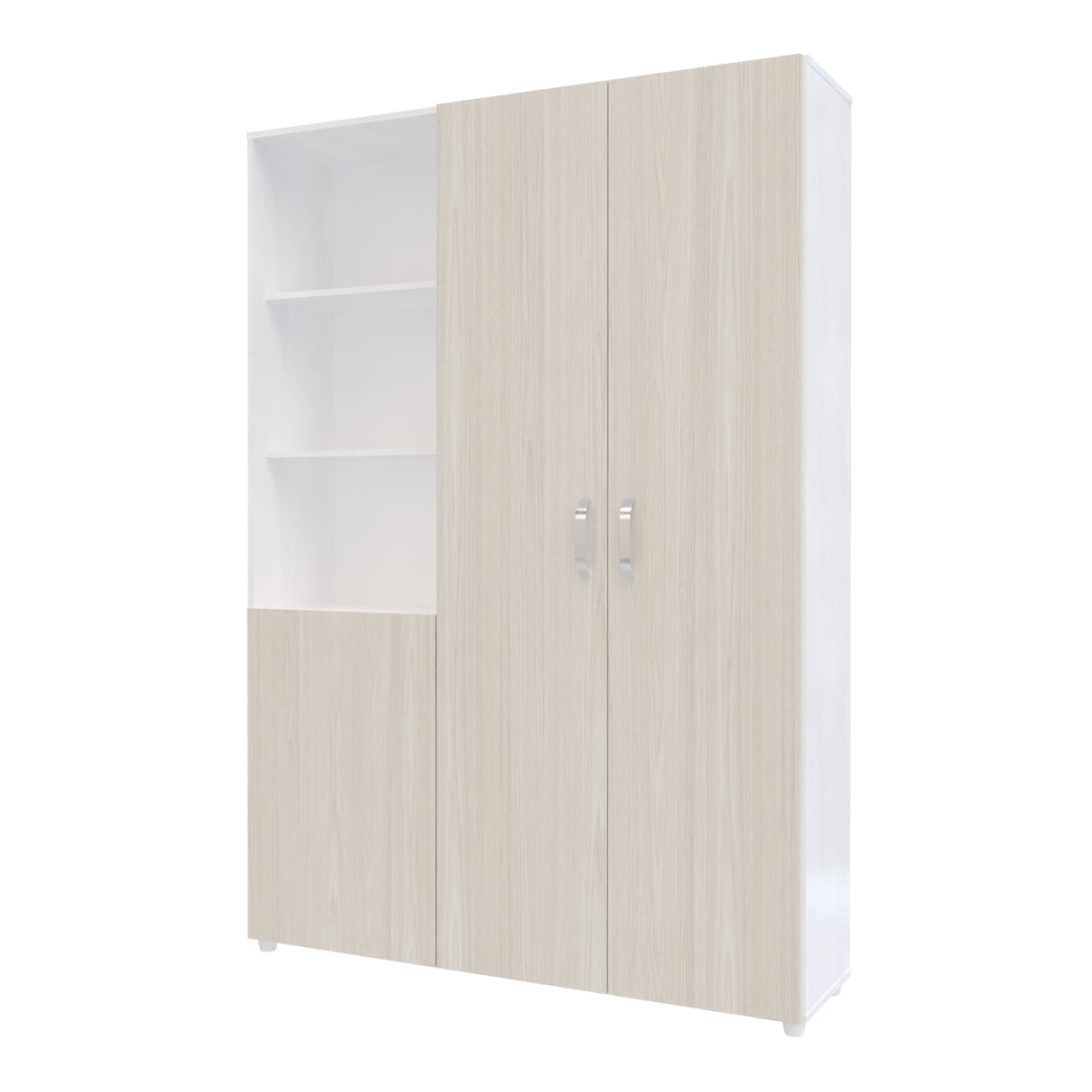 Closet Jazmin Blanco y Niebla 140x200cm sin Cajones y con Nueve Compartimientos - CLOSETS | Bylmo