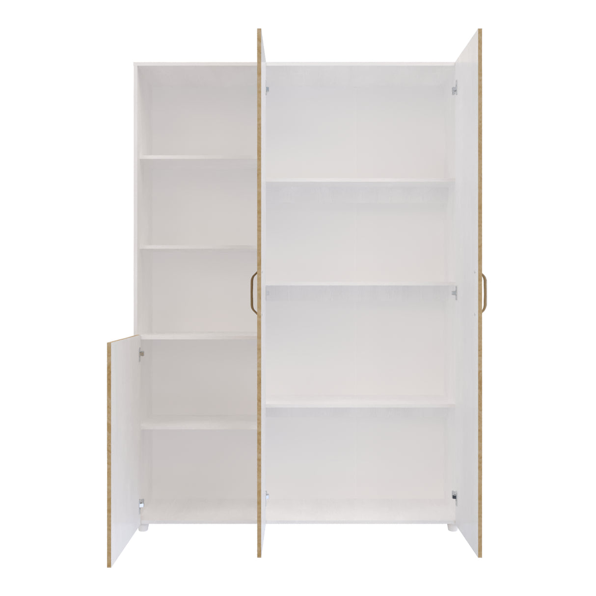 Closet Jazmin Blanco y Rovere 140x200cm sin Cajones y con Nueve Compartimientos - CLOSETS | Bylmo