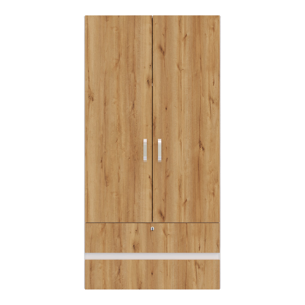 Closet Tripoli Blanco y Duna 100x200cm con Dos Cajones y con Dos Compartimientos - CLOSETS | Bylmo