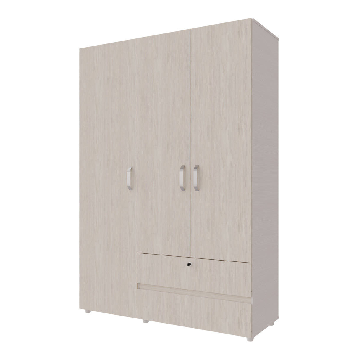 Closet Tripoli Blanco y Niebla 140x200cm con Dos Cajones y con Seis Compartimientos - CLOSETS | Bylmo
