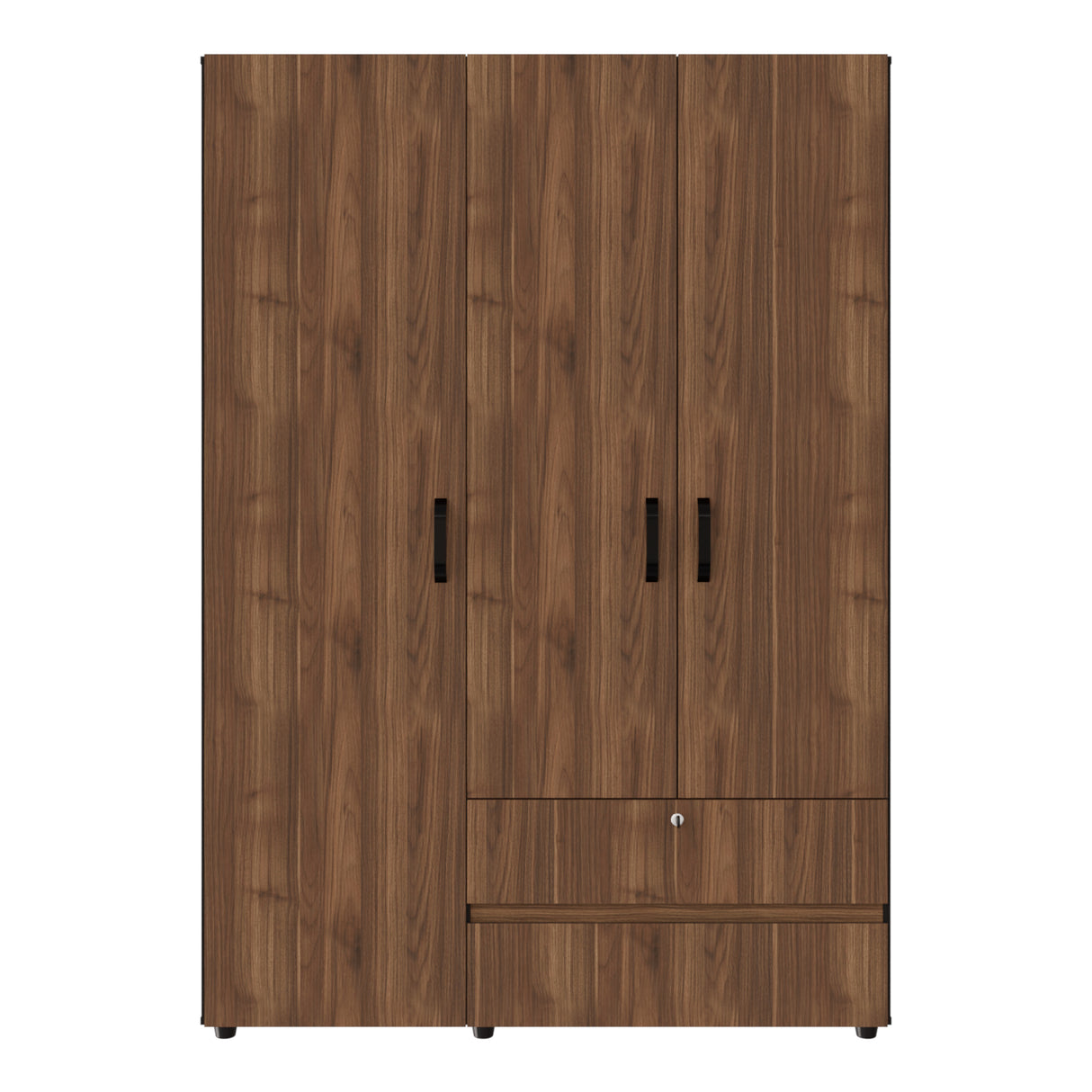 Closet Tripoli Wengue y Gales 140x200cm con Dos Cajones y con Seis Compartimientos - CLOSETS | Bylmo