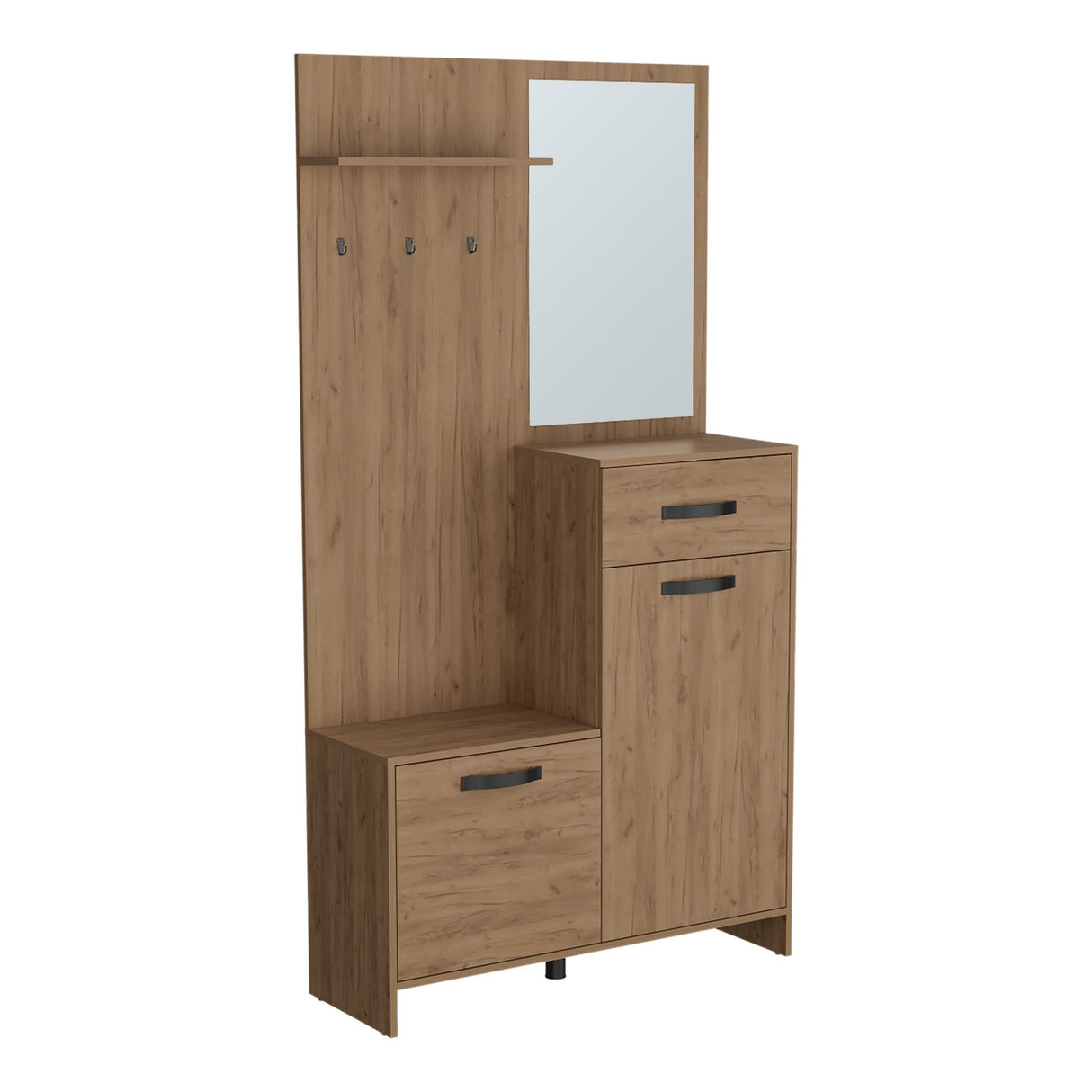 Recibidor Parker Fresno Europeo 99.5x191cm con Un Cajón y con Cinco Compartimientos - BIFES Y ARRIMOS | Bylmo