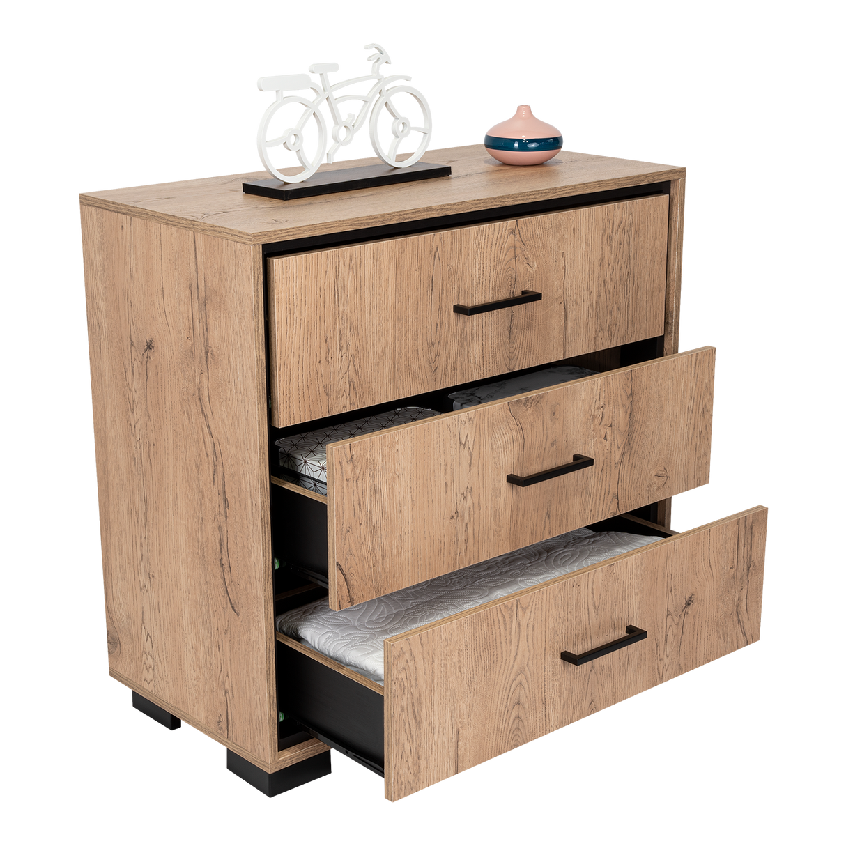 Cajonera Terra Macadamia 79.1x77cm de Tres Hileras con Tres Cajones - CAJONERAS Y COMODAS | Bylmo