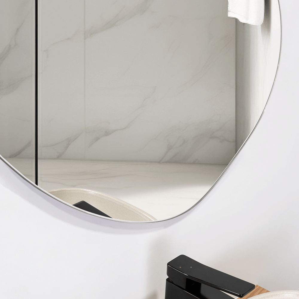 Espejo de Baño Saona Gris 64x50cm Asimetrico sin Marco - ESPEJOS DE BANHO | Bylmo