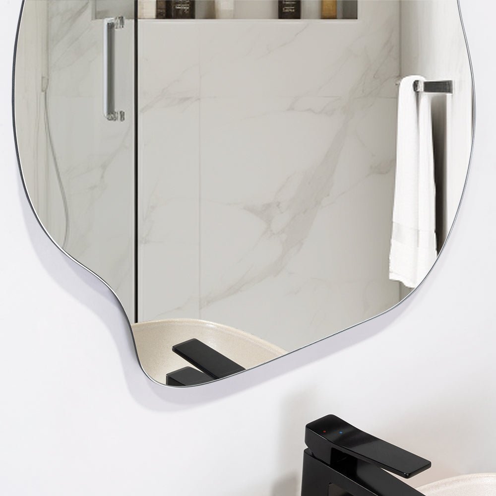 Espejo de Baño London Gris 55x70cm Asimetrico sin Marco - ESPEJOS DE BANHO | Bylmo