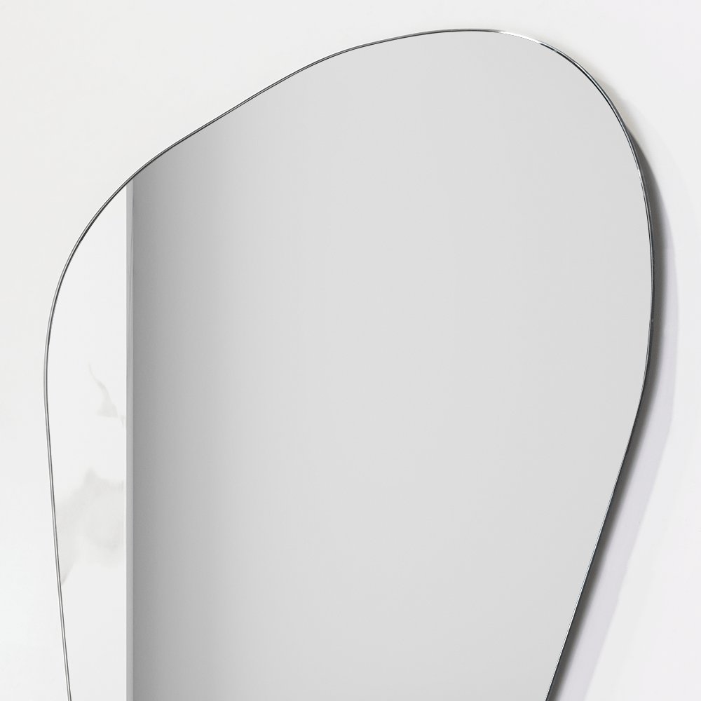 Espejo de Baño Baikal Gris 60x80cm Asimetrico sin Marco - ESPEJOS DE BANHO | Bylmo