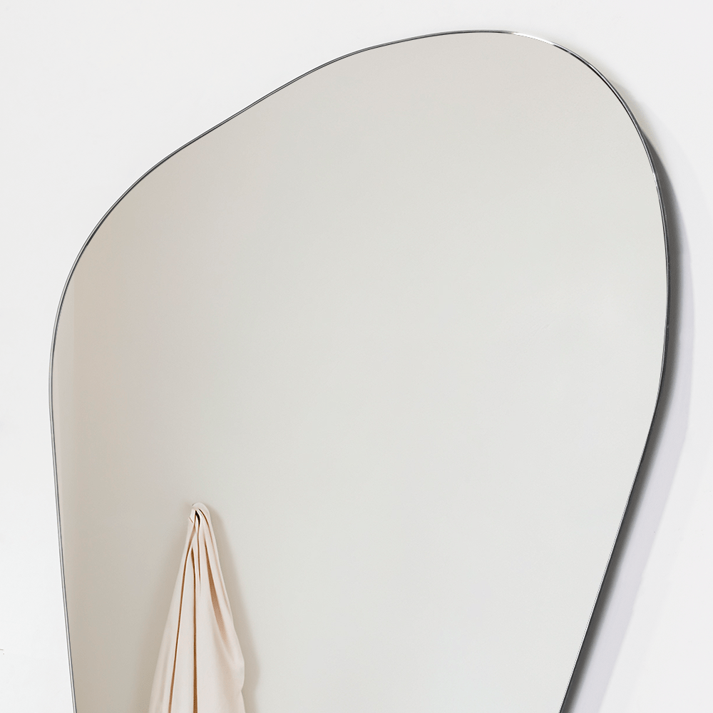 Espejo de Baño Baikal Gris 60x80cm Asimetrico sin Marco - ESPEJOS DE BANHO | Bylmo