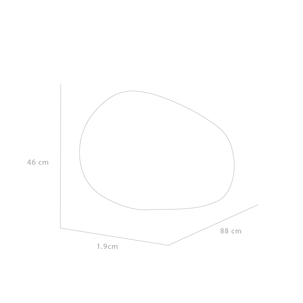 Espejo de Baño Tribeca Gris 88x46cm Asimetrico sin Marco - ESPEJOS DE BANHO | Bylmo
