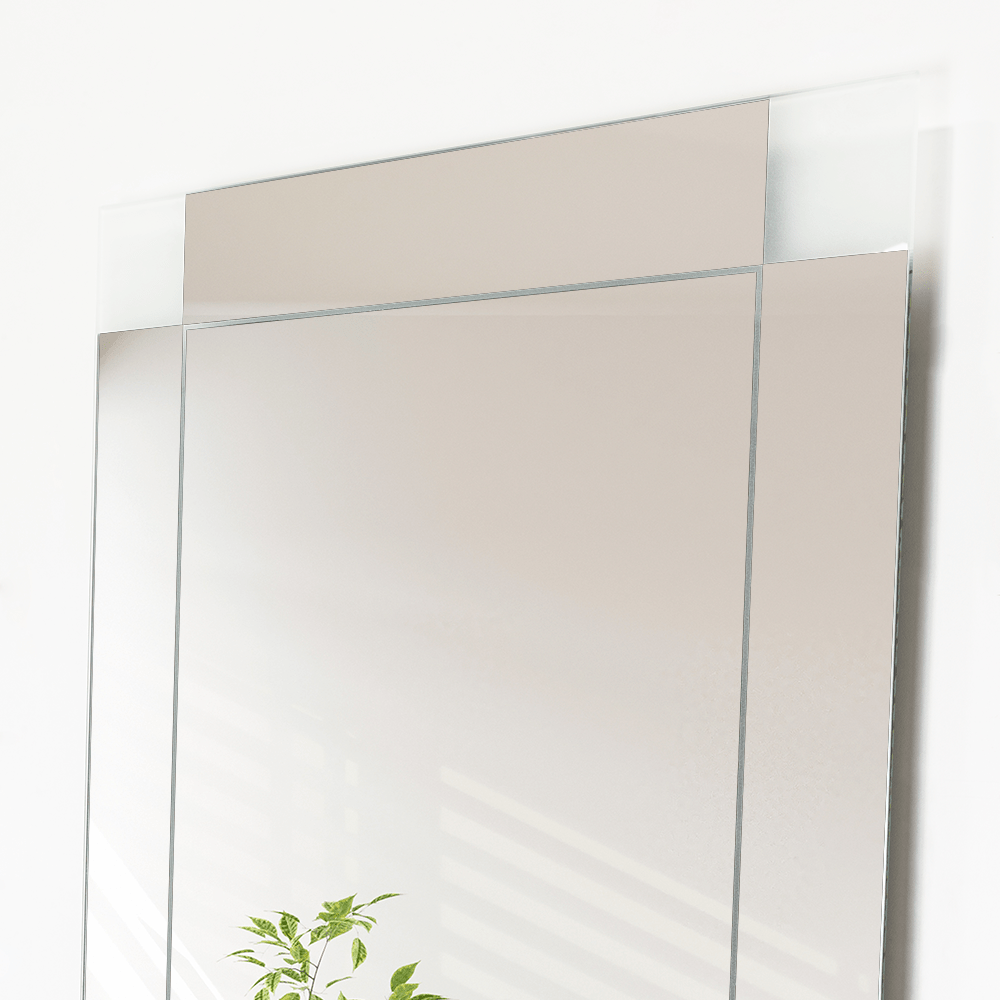 Espejo de Baño Yorlin Gris 60x80cm Rectangular sin Marco y con Sandblasting - ESPEJOS DE BANHO | Bylmo