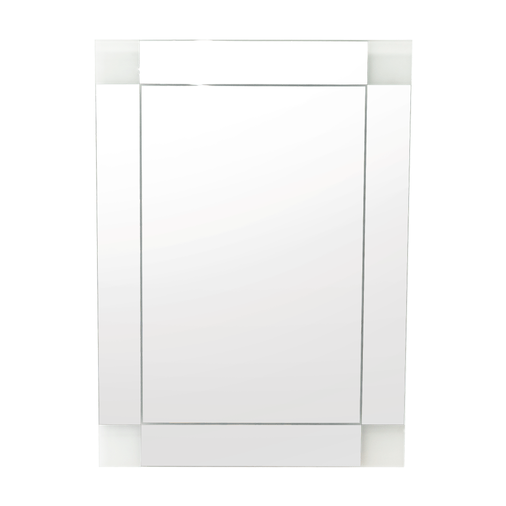 Espejo de Baño Yorlin Gris 60x80cm Rectangular sin Marco y con Sandblasting - ESPEJOS DE BANHO | Bylmo