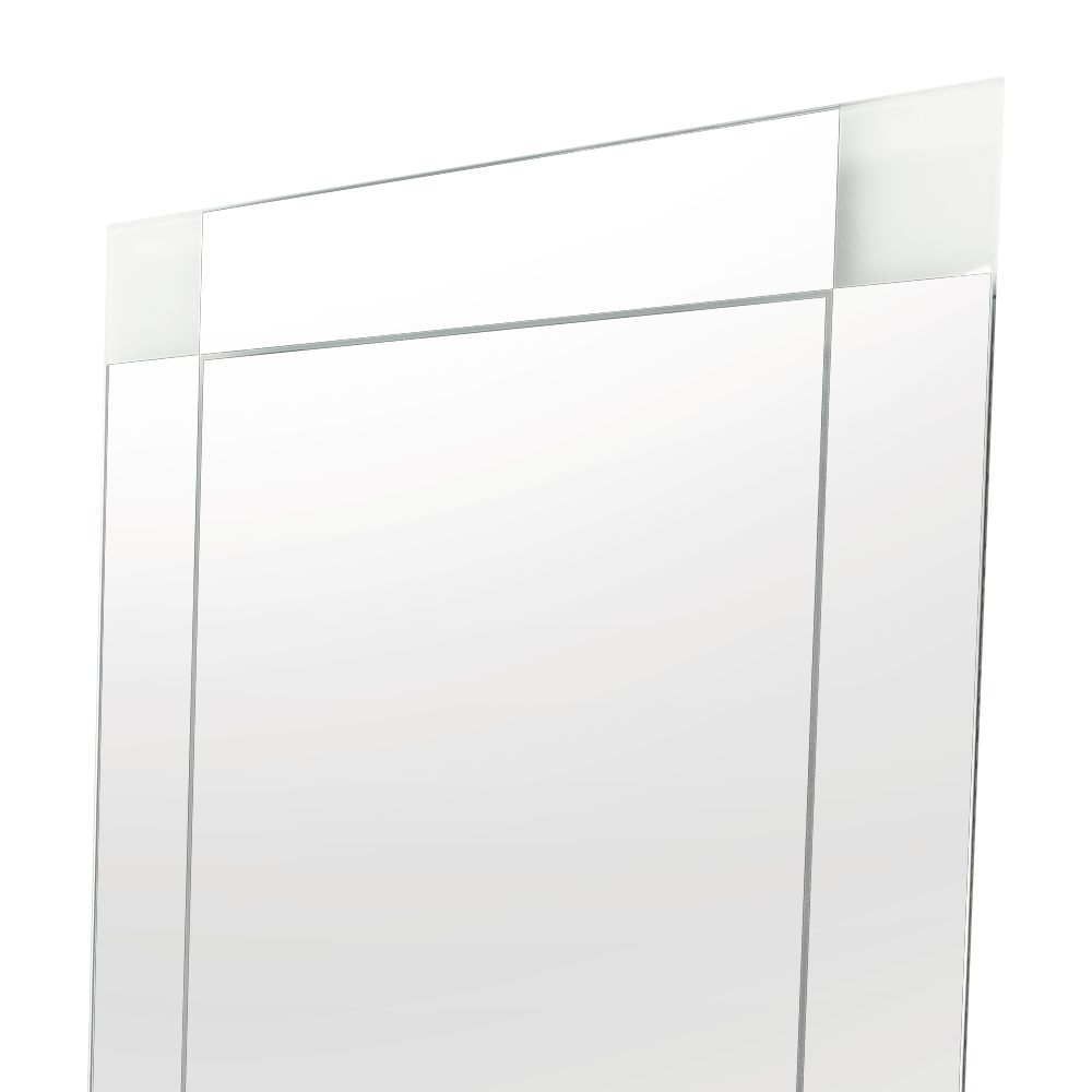 Espejo de Baño Yorlin Gris 60x80cm Rectangular sin Marco y con Sandblasting - ESPEJOS DE BANHO | Bylmo