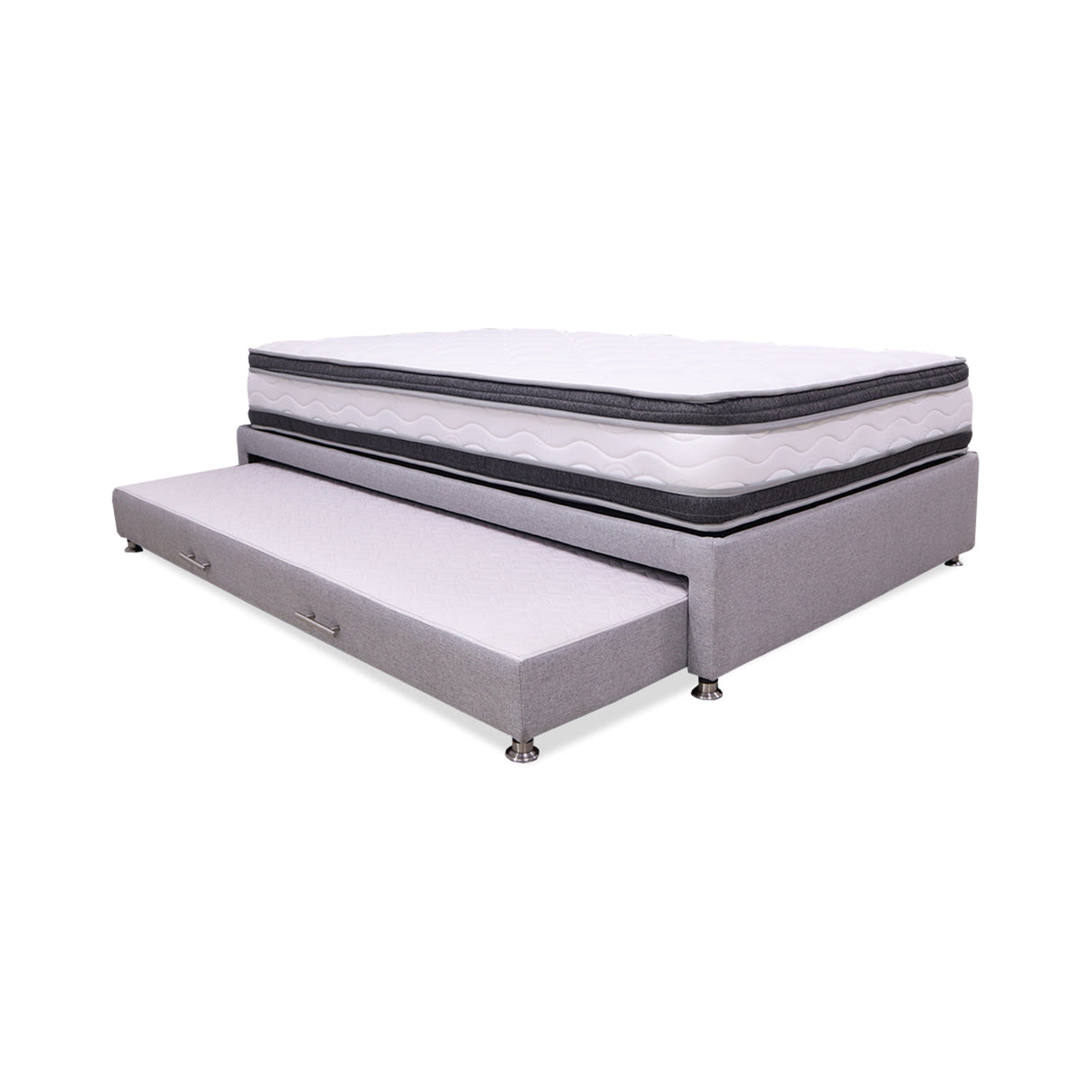 Cama Nido Blaser Gris Sencillo 100 X 190 Cm con Colchón y con Almohada - CAMAS | Bylmo