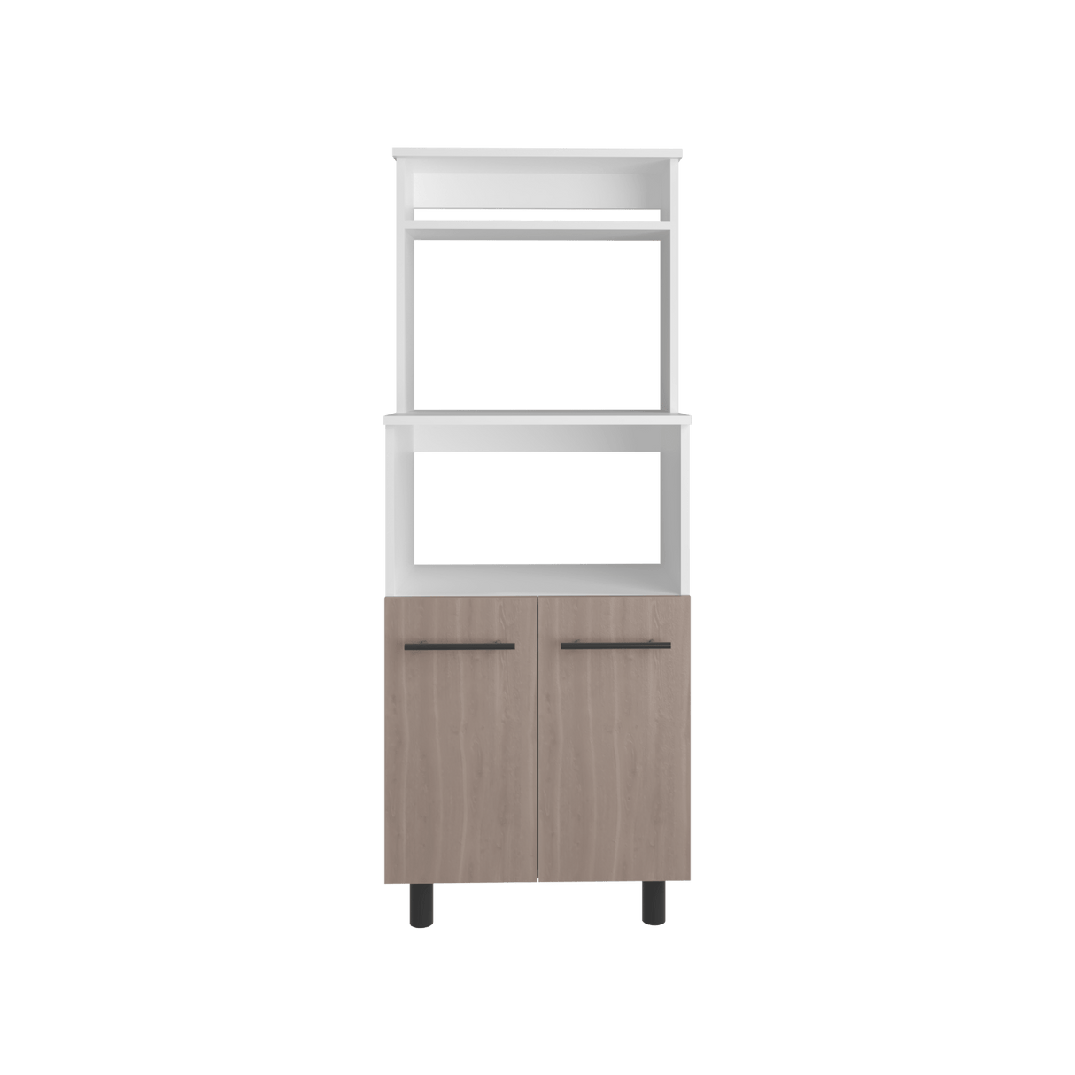 Mueble Microondas Brisa Blanco y Bardolino 54x140cm con Dos Puertas y sin Cajones - ALACENAS Y MUEBLES MICROONDAS | Bylmo