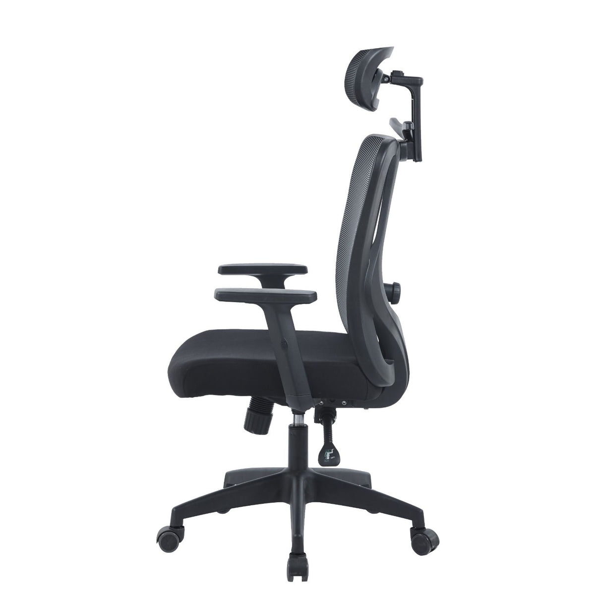 Silla Gerencial Longyi Negro 60x120cm con Apoya Brazos con Soporte Lumbar y con Apoya Cabezas - SILLAS DE OFICINA | Bylmo