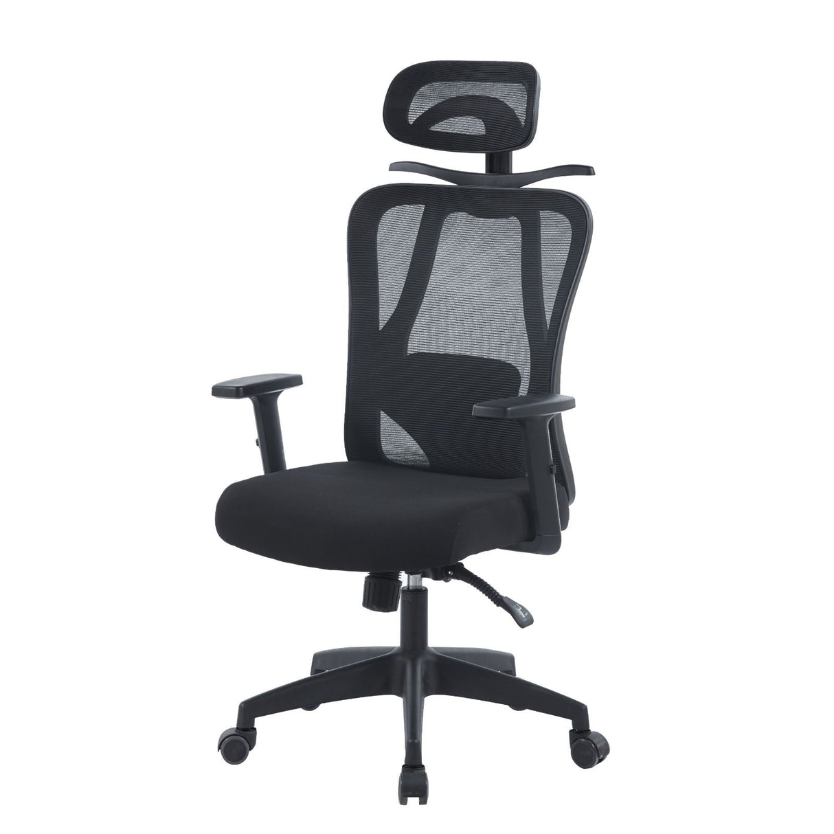 Silla Gerencial Longyi Negro 60x120cm con Apoya Brazos con Soporte Lumbar y con Apoya Cabezas - SILLAS DE OFICINA | Bylmo