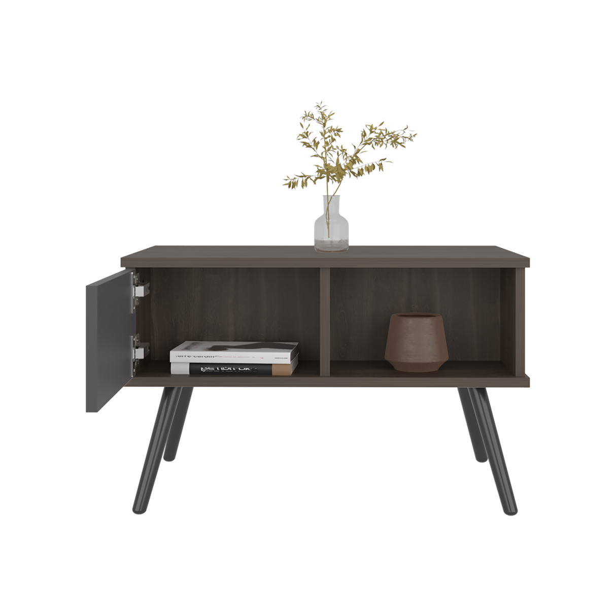 Mesa de Centro Zurich Milan y Plomo 63.3x40cm Rectangular con Compartimientos - MESAS DE CENTRO | Bylmo