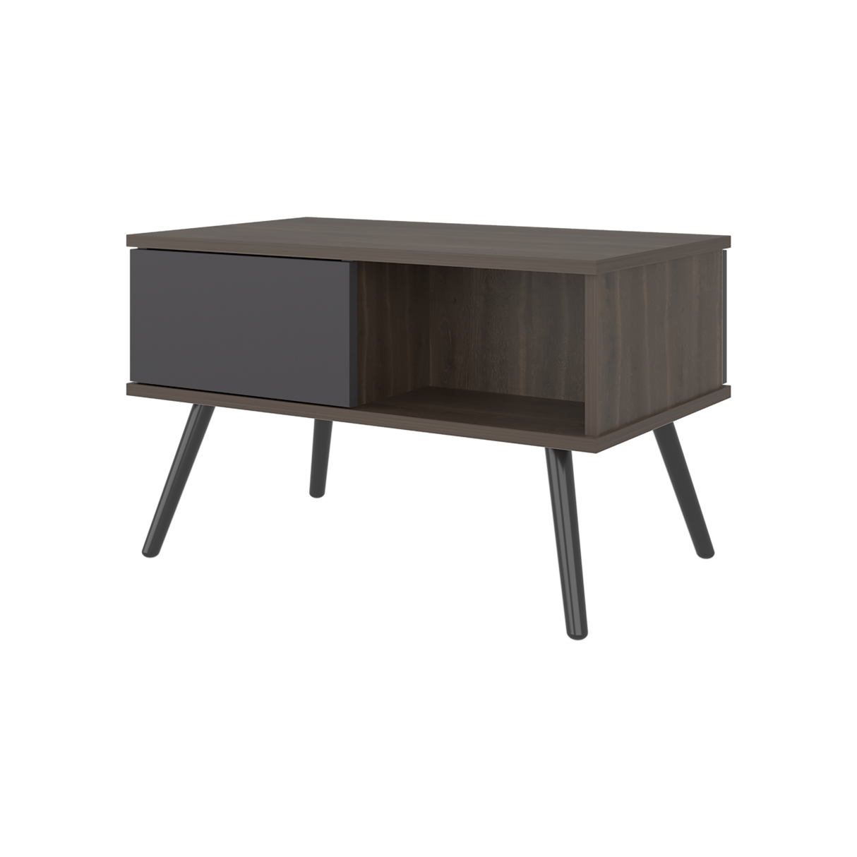 Mesa de Centro Zurich Milan y Plomo 63.3x40cm Rectangular con Compartimientos - MESAS DE CENTRO | Bylmo