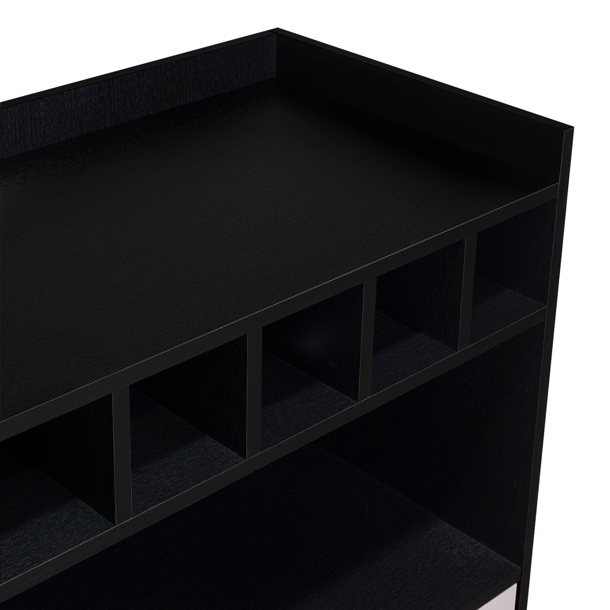 Bar Cuera Capri y Wengue 78.4x106.6cm con Cinco Compartimientos y con Seis Portabotellas - BARES | Bylmo