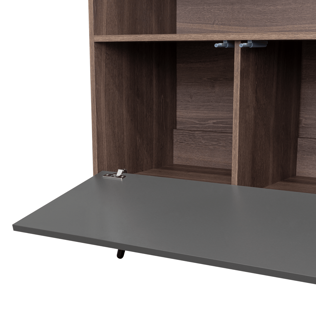 Bar Zurich Milan y Plomo 80x107.1cm con Cinco Compartimientos y con Tres Portabotellas - BARES | Bylmo