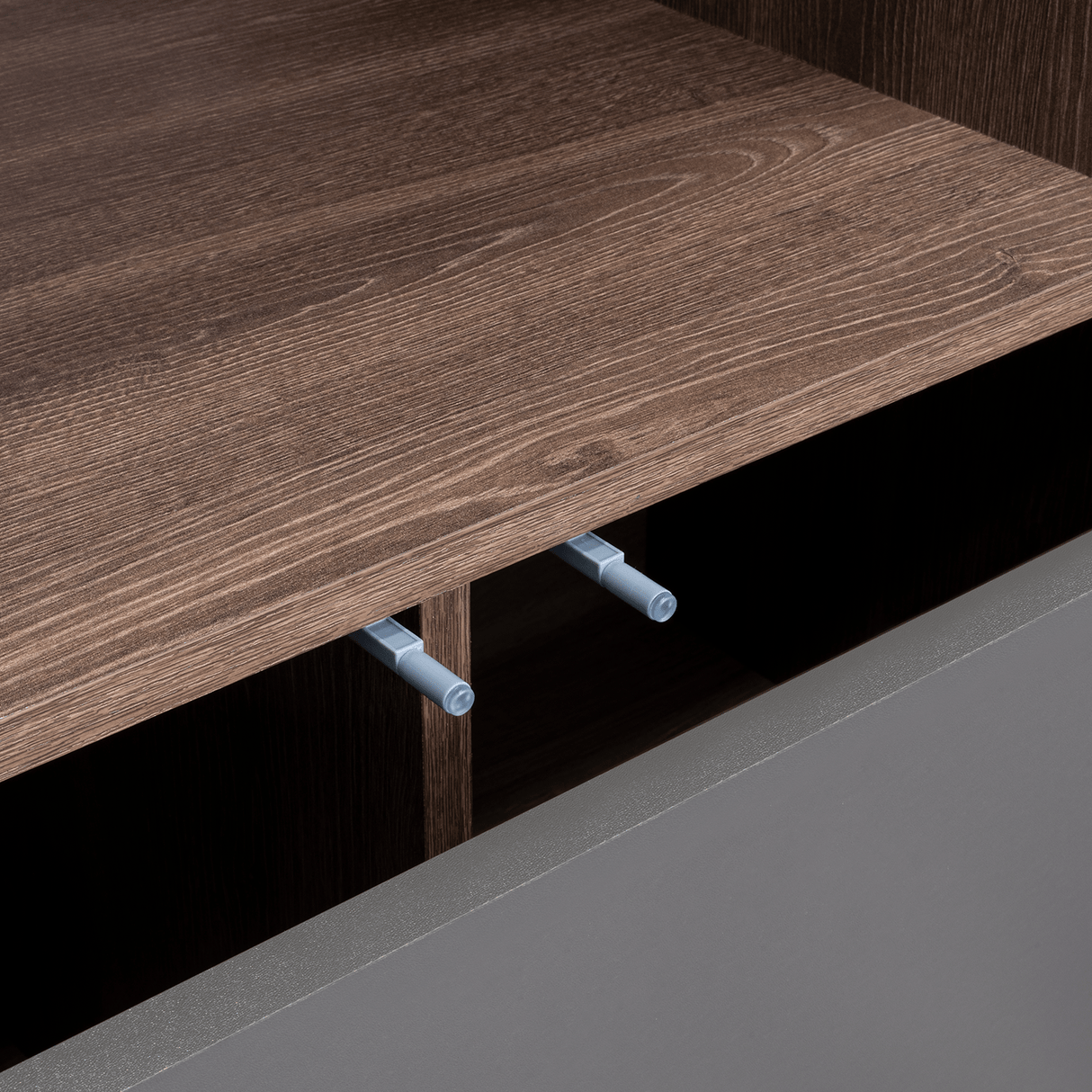 Bar Zurich Milan y Plomo 80x107.1cm con Cinco Compartimientos y con Tres Portabotellas - BARES | Bylmo