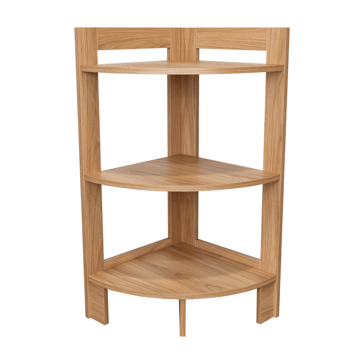 Mesa Auxiliar Esquinera Riga Fresno Europeo 39x80cm Triangular con Tres Compartimientos - MESAS AUXILIARES | Bylmo