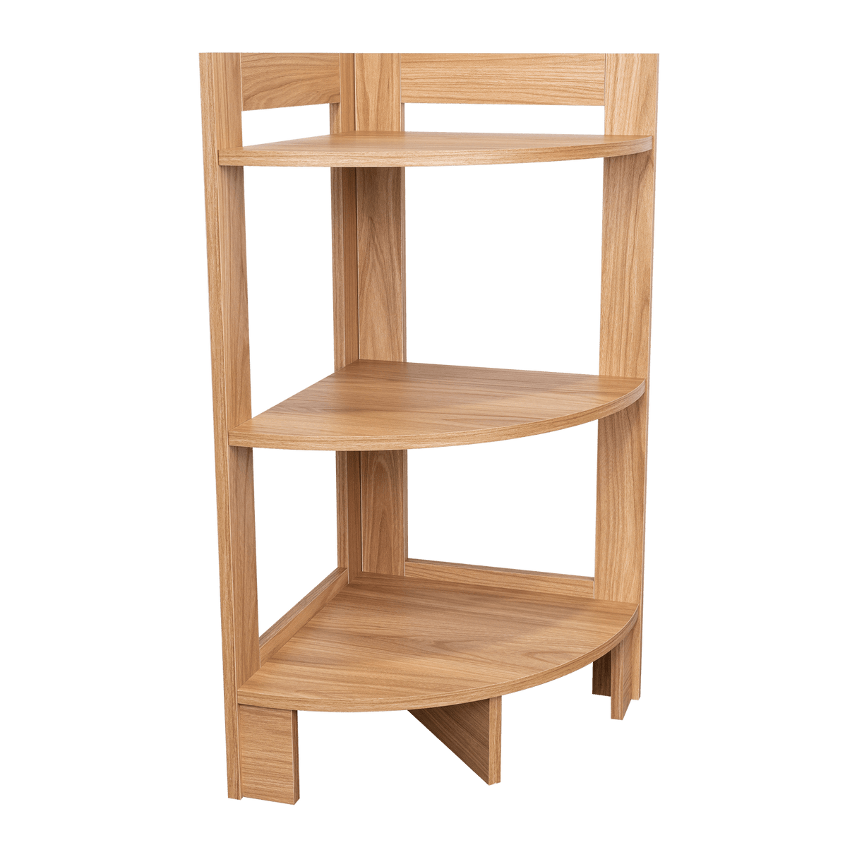 Mesa Auxiliar Esquinera Riga Fresno Europeo 39x80cm Triangular con Tres Compartimientos - MESAS AUXILIARES | Bylmo