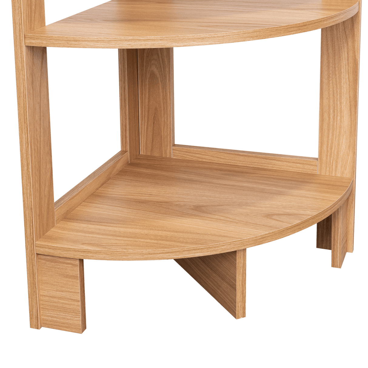 Mesa Auxiliar Esquinera Riga Fresno Europeo 39x80cm Triangular con Tres Compartimientos - MESAS AUXILIARES | Bylmo