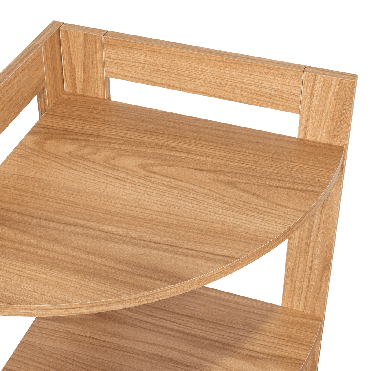 Mesa Auxiliar Esquinera Riga Fresno Europeo 39x80cm Triangular con Tres Compartimientos - MESAS AUXILIARES | Bylmo