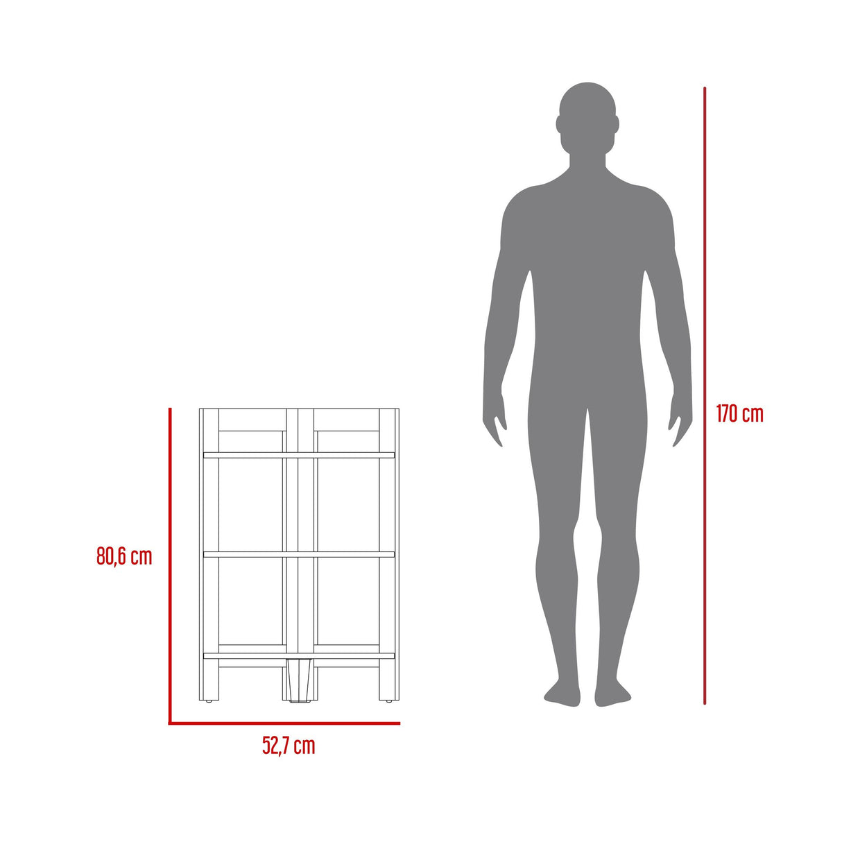 Mesa Auxiliar Esquinera Riga Fresno Europeo 39x80cm Triangular con Tres Compartimientos - MESAS AUXILIARES | Bylmo