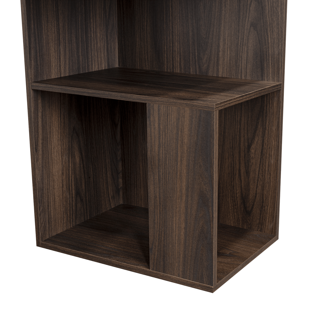 Escritorio Cuera Nogal 120x73.5cm sin Cajones y con Organizador de Libros - ESCRITORIOS | Bylmo