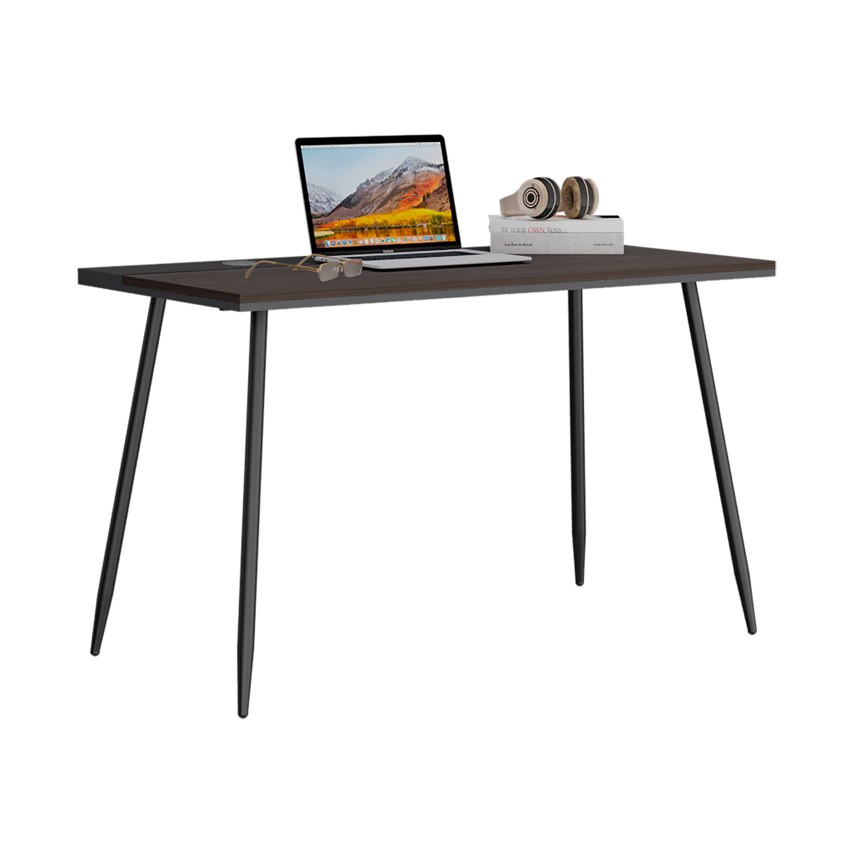 Escritorio Zurich Milan y Plomo 120.1x74.3cm sin Cajones - ESCRITORIOS | Bylmo