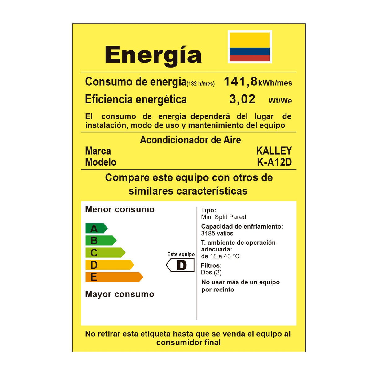 Aire Acondicionado Kalley Split Inverter Blanco Brillante 81.3x28.9cm 110 Voltios con Temporizador y con Control Remoto - AIRES ACONDICIONADOS | Bylmo