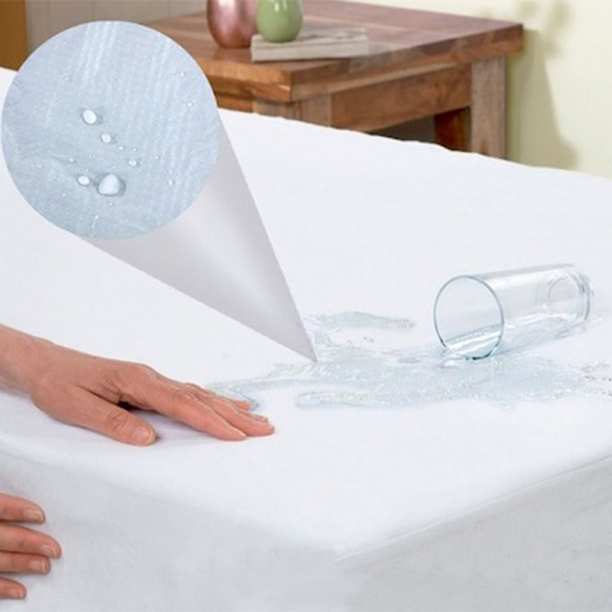 Protector de Colchón FreshComfort Blanco 240x260cm Antifluido para Cama Queen 160 X 180 Cm - PROTECTORES DE COLCHON | Bylmo