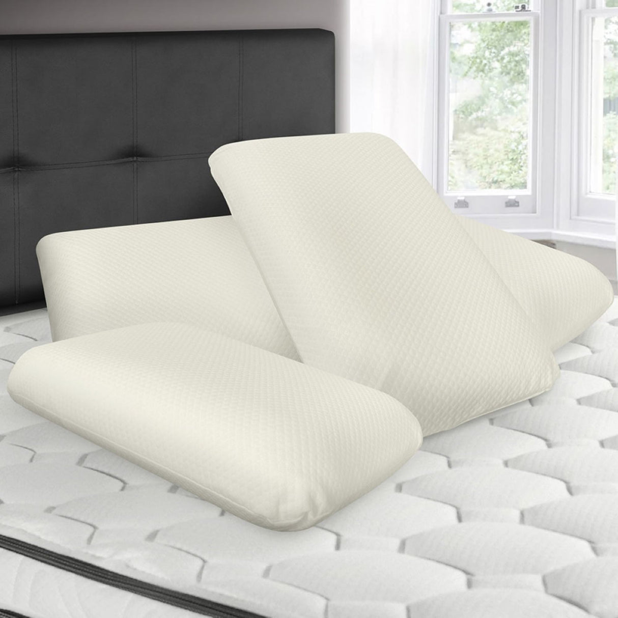 Combo 4 Almohadas Memory Dream Espuma Firme 56x37cm Para Dormir Boca Arriba Y De Costado - ALMOHADAS | Bylmo