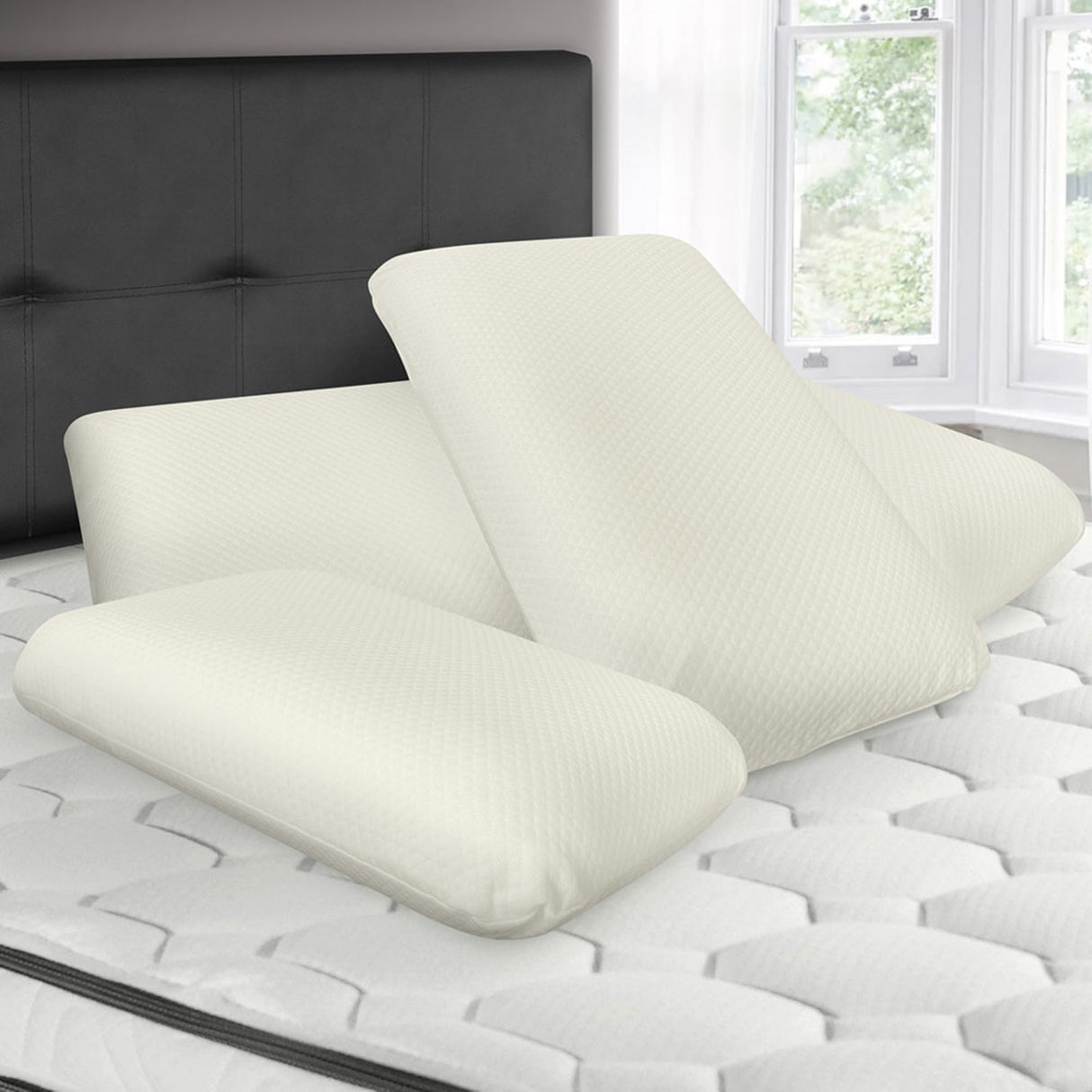 Combo 4 Almohadas Memory Dream Espuma Firme 56x37cm Para Dormir Boca Arriba Y De Costado - ALMOHADAS | Bylmo