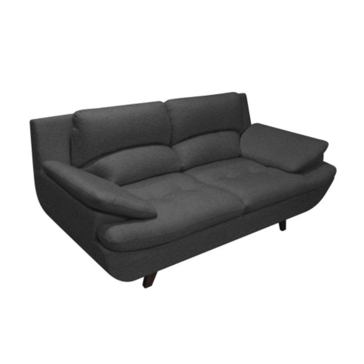 Sala Cindy Negro 180x85cm de Tres Puestos con Apoya Brazos y Resistente a Rasguños - SOFAS Y POLTRONAS | Bylmo