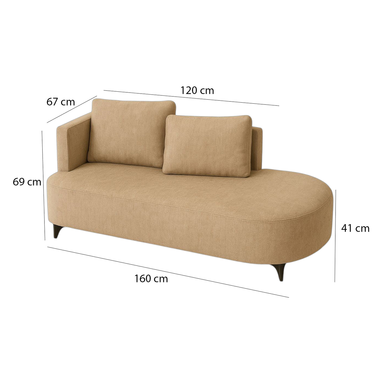 Sala Dubai Beige y Amaretto 160x70cm De Tres Puestos Antifluido con Mesa de Centro - SOFAS Y POLTRONAS | Bylmo