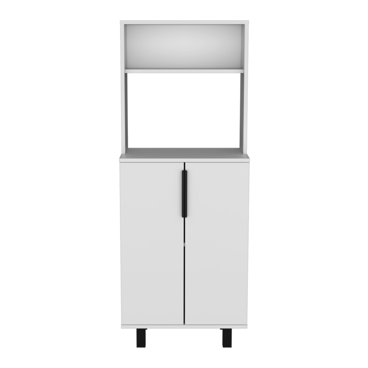 Alacena Oshawa Blanco 54x140cm sin Cajones y con Dos Puertas - ALACENAS Y MUEBLES MICROONDAS | Bylmo
