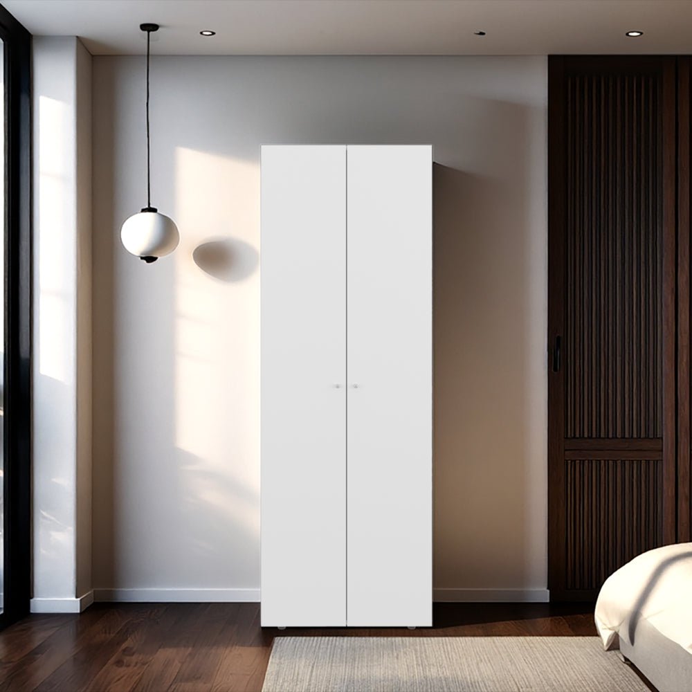 Closet Tuhogar Blanco 60x170cm sin Cajones con Dos Puertas y con Colgadero de Ropa - CLOSETS | Bylmo