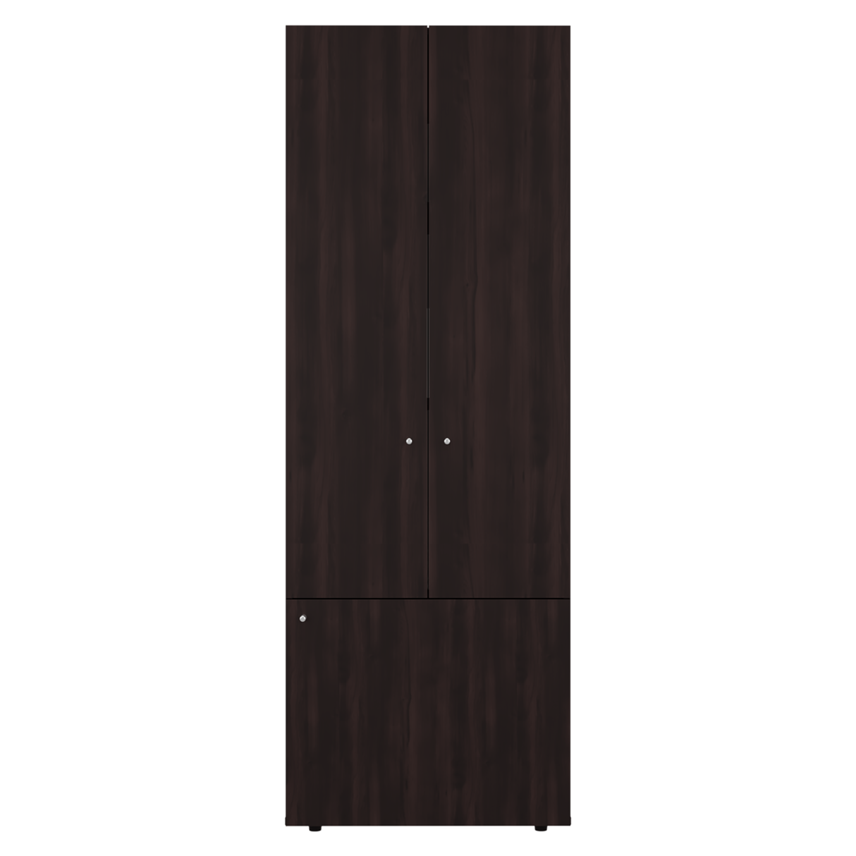 Closet Tuhogar Nogal y Wengue 60x170cm sin Cajones y con Tres Puertas - CLOSETS | Bylmo