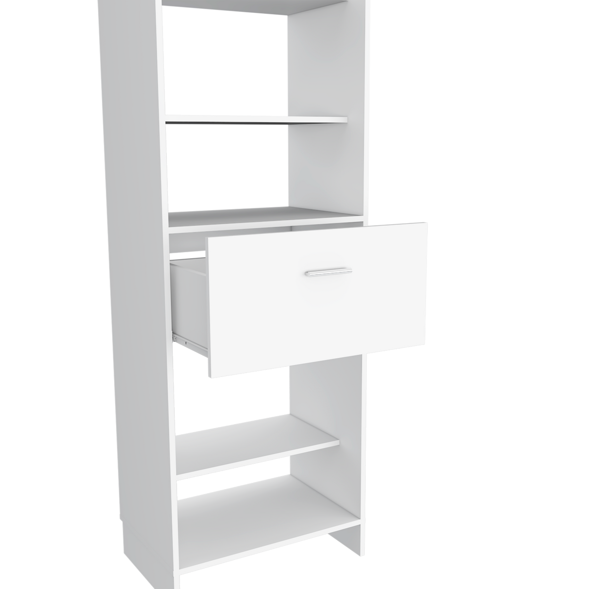 Closet Manchester Blanco 150x210.6cm con Un Cajón sin Puertas y con Colgadero de Ropa - CLOSETS | Bylmo
