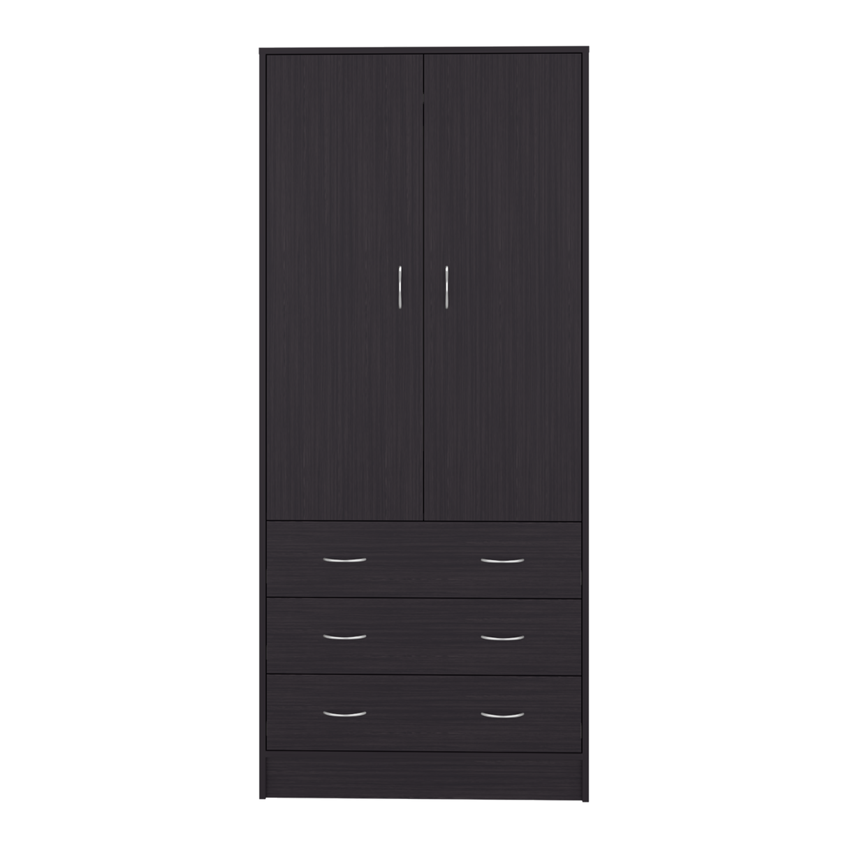 Closet Taly Wengue 78.7x179.5cm con Tres Cajones con Dos Puertas y con Colgadero de Ropa - CLOSETS | Bylmo