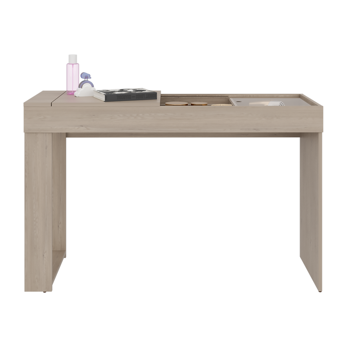 Tocador Maggie Blanco y Cotta 120.3x77cm 0 de Dos Puestos con Espejo y sin Sillas - TOCADORES | Bylmo