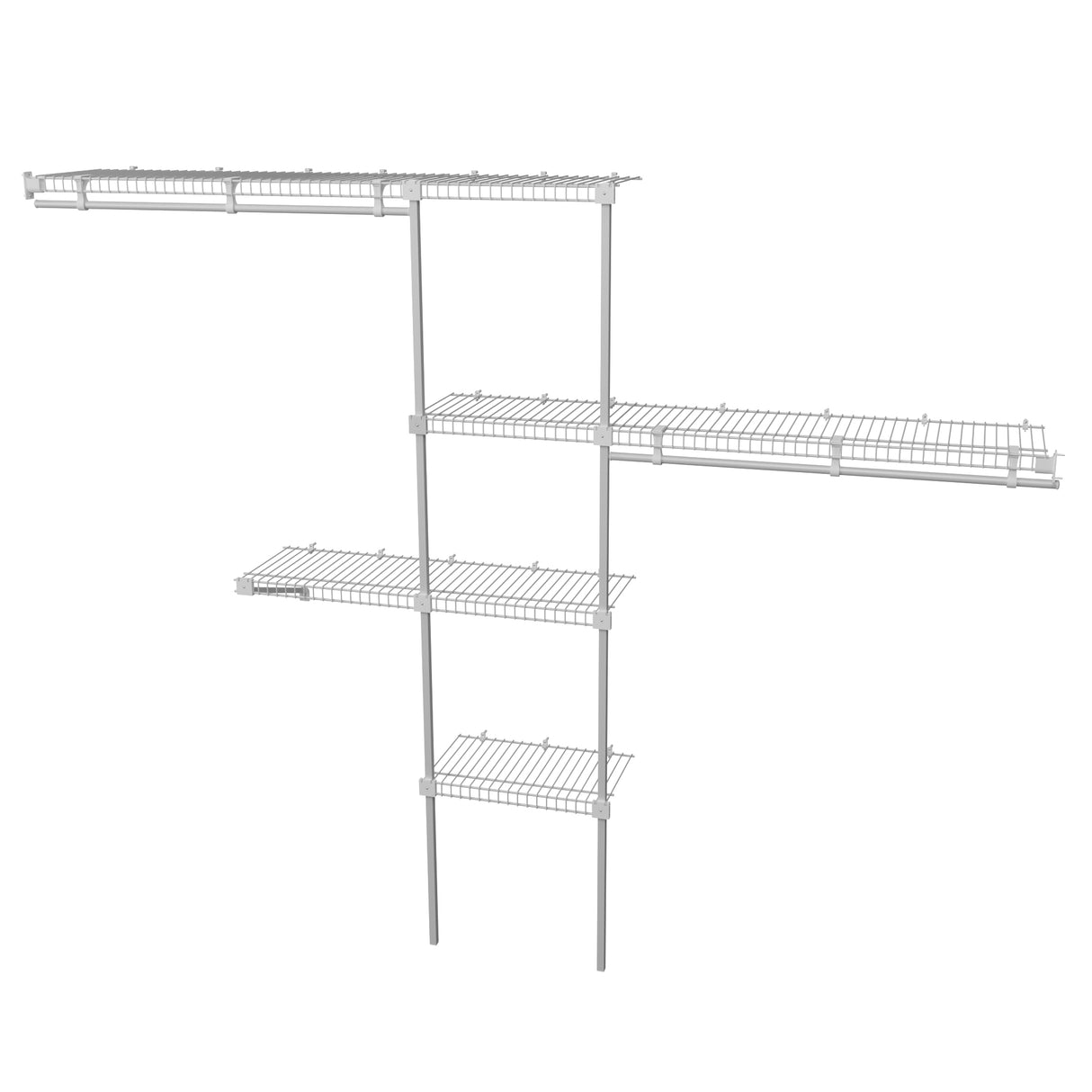 Closet Basic Blanco 250x200cm con Seis Compartimientos y con Colgadero de Ropa - CLOSETS | Bylmo