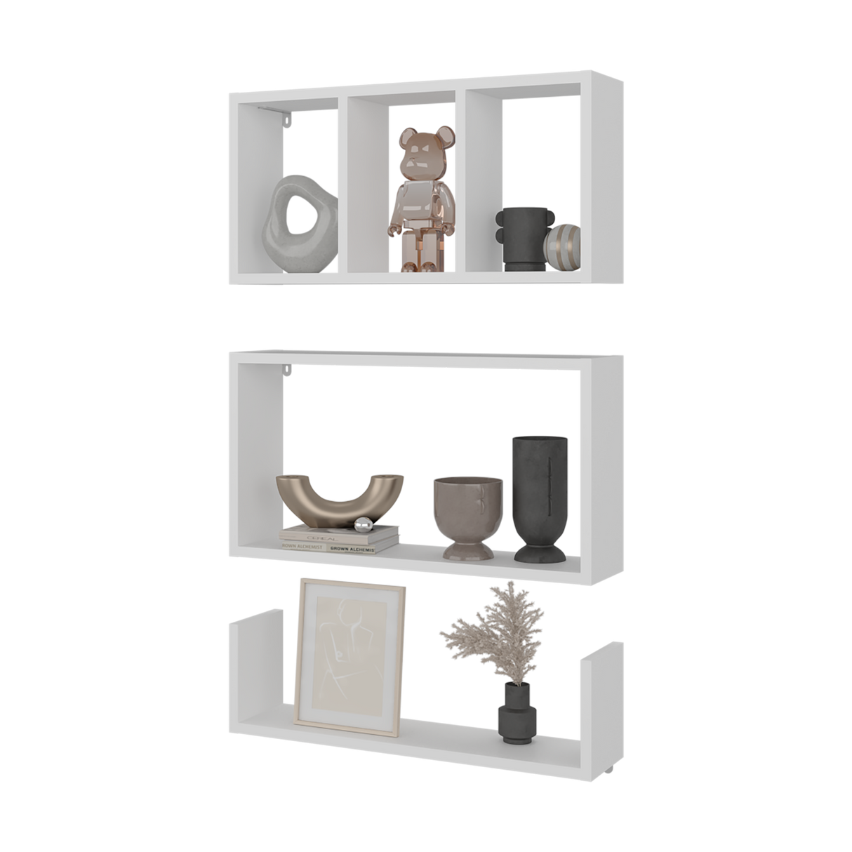 Estanteria Flotante Trego Blanco 56.5x30cm Flotante Rectangular - REPISAS | Bylmo