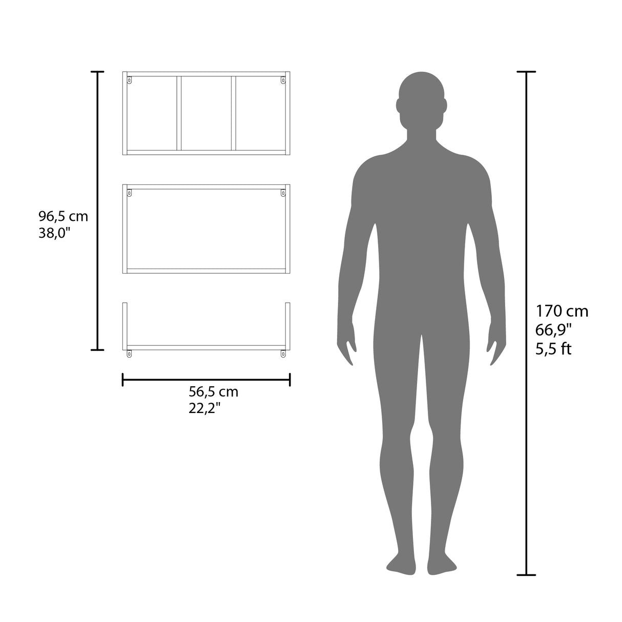 Estanteria Flotante Trego Blanco 56.5x30cm Flotante Rectangular - REPISAS | Bylmo