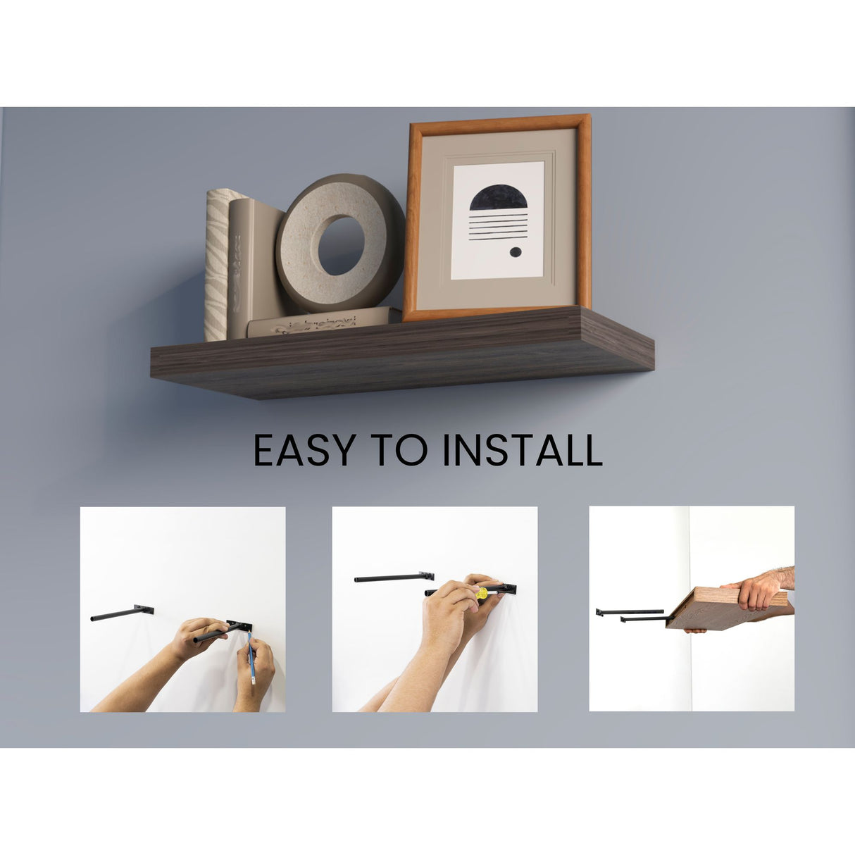 Set de 2 Repisas Siena 80x3.8cm Flotante Rectangular - REPISAS | Bylmo