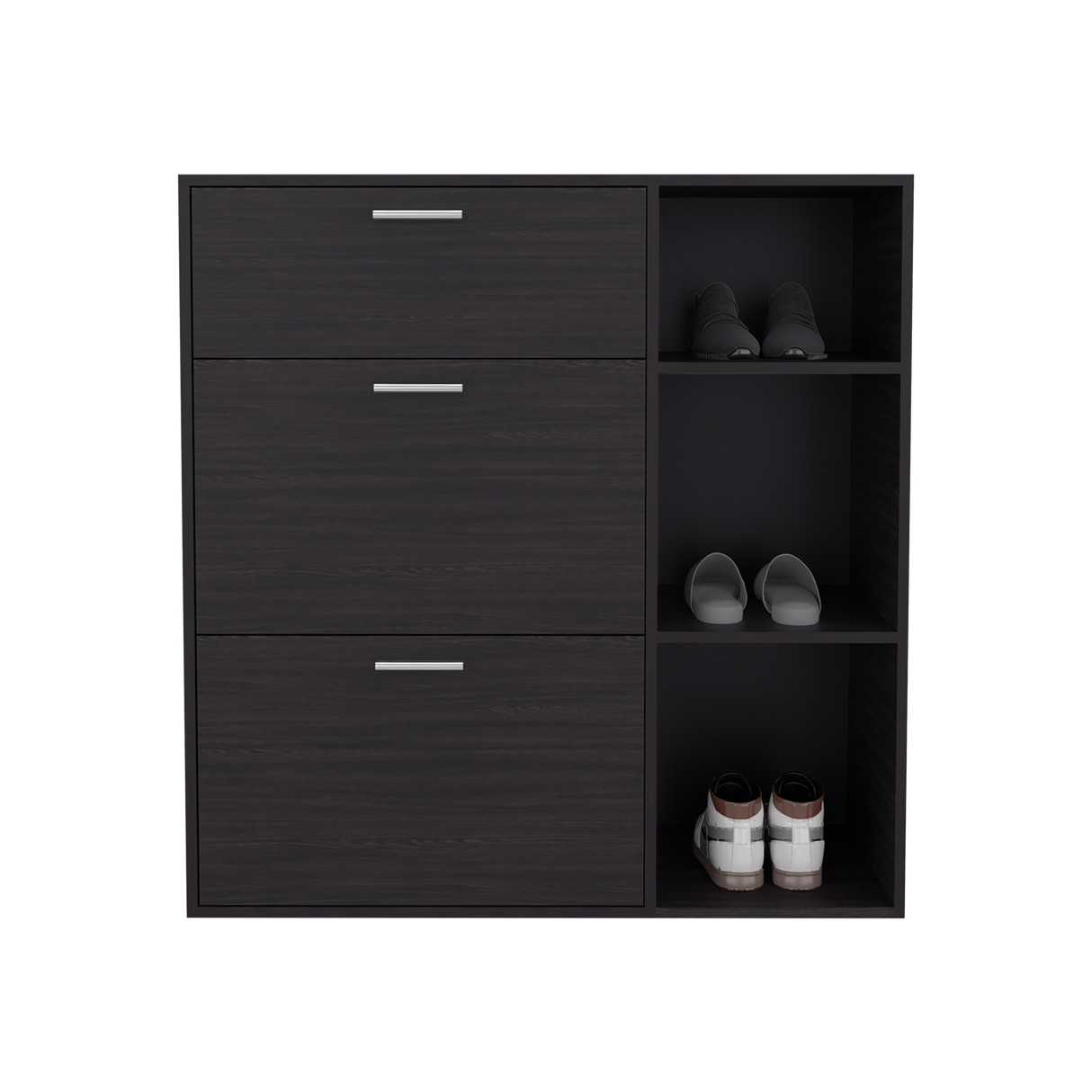 Zapatero Showie Wengue 97.1x100.6cm Horizontal para Doce Pares y de Tres Niveles - ZAPATEROS | Bylmo