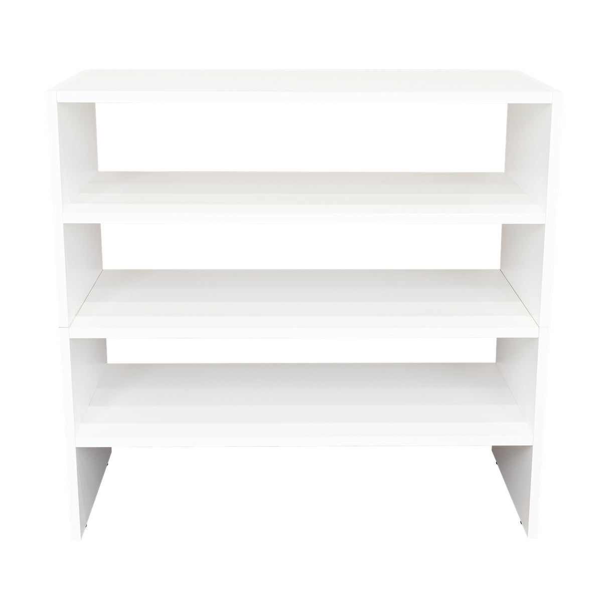 Zapatero Silpa Blanco 71.8x34.9cm Horizontal para Cuatro Pares y de Dos Niveles - ZAPATEROS | Bylmo